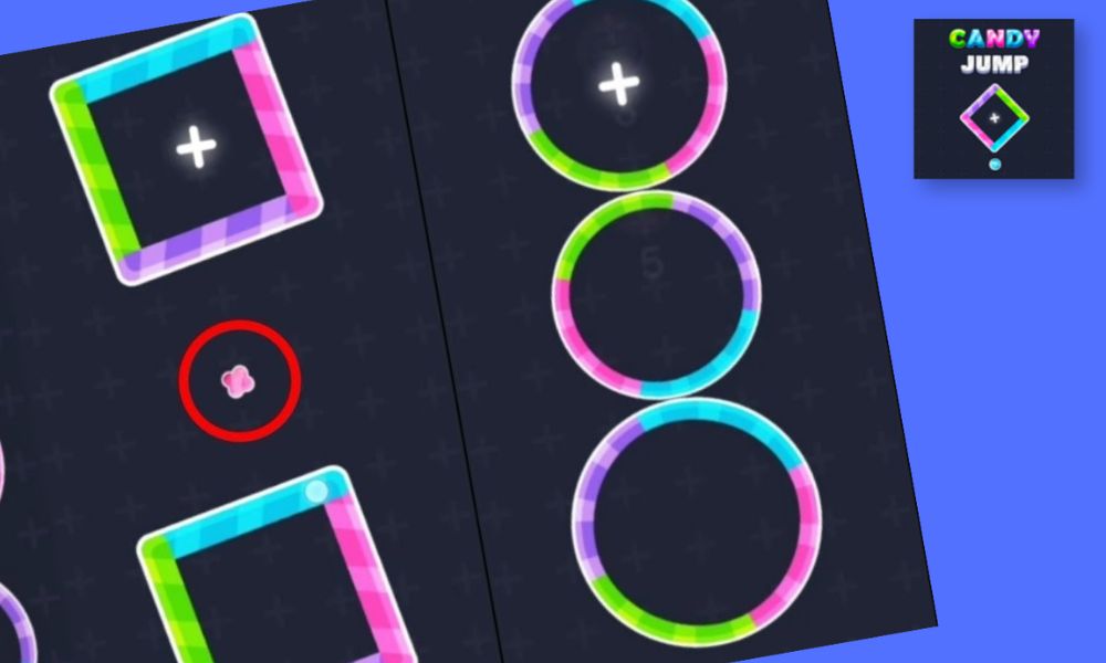 Circle walls on Coolmathgames com candy jump