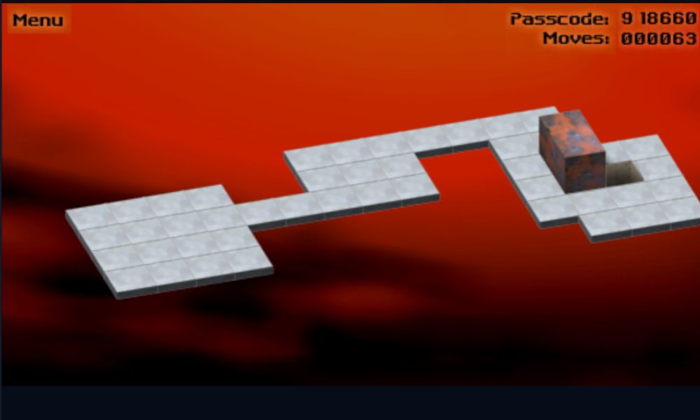 Stage 3 of Bloxorz roll the block