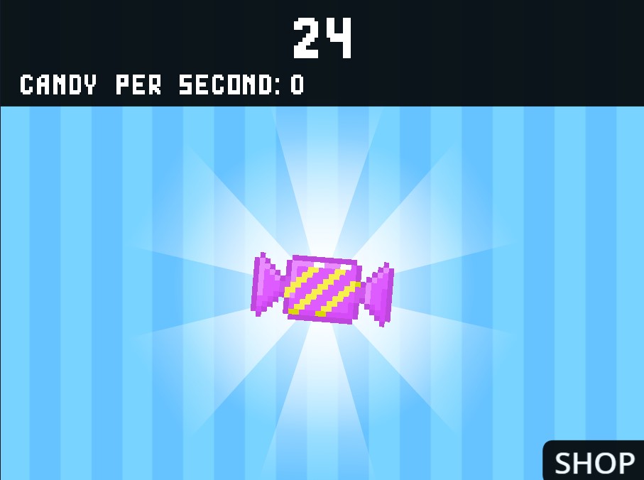 Interface of Candy Clicker Coolmathgames