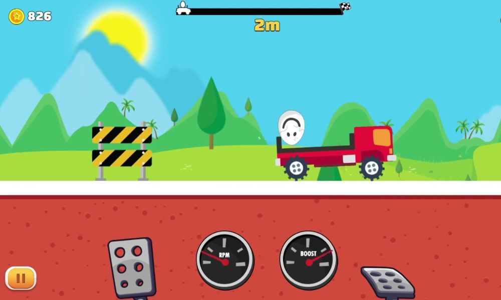 Interface of Eggy Car game