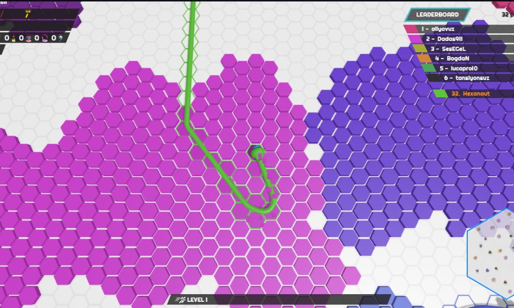 Move by using the arrows
