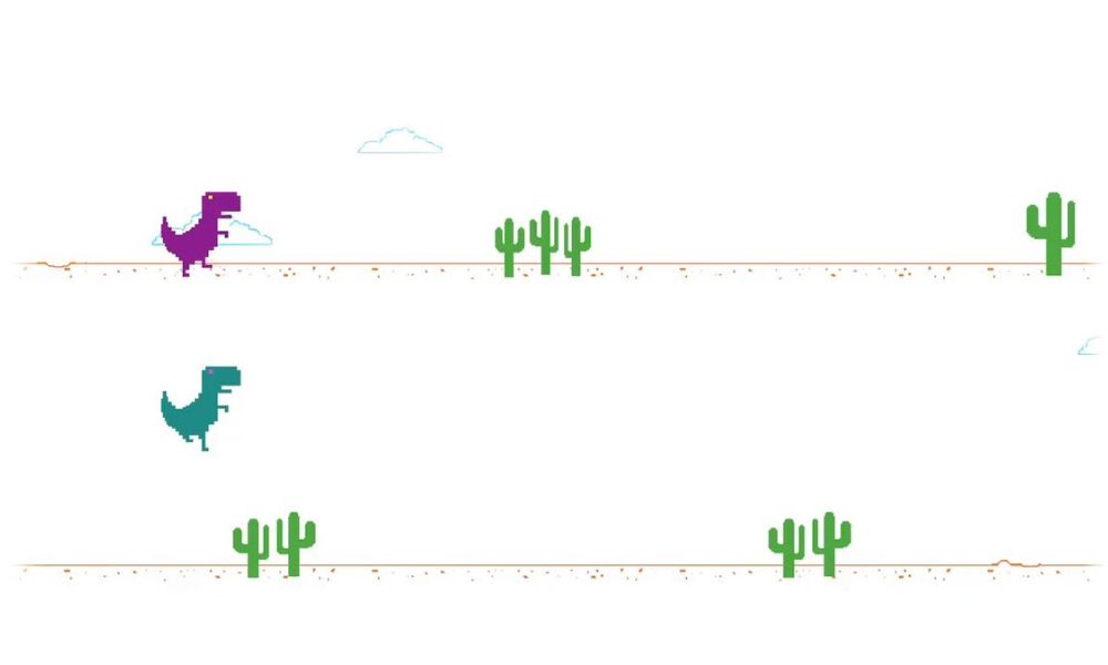 Dinosaur game on Chrome