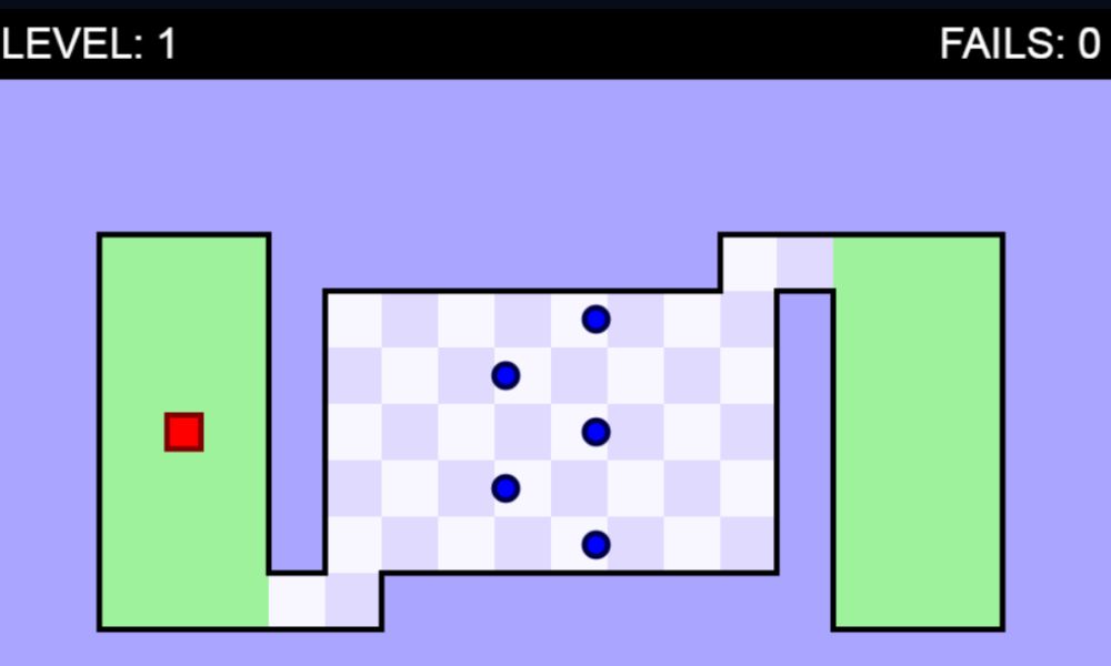 Level 1 of World Hardest Game Cool Math Games